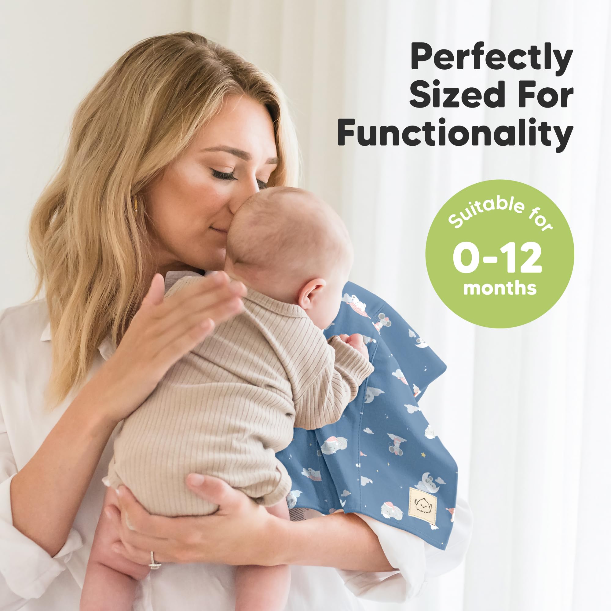 KeaBabies burp cloths with durable stitching and thick double-layer cotton