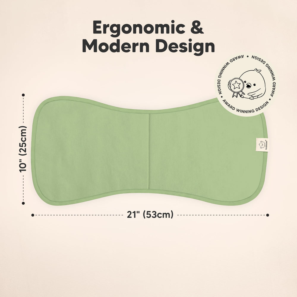 KeaBabies figure-8 coverage burp cloths prevent slipping during burping.