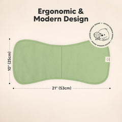 KeaBabies figure-8 coverage burp cloths prevent slipping during burping.