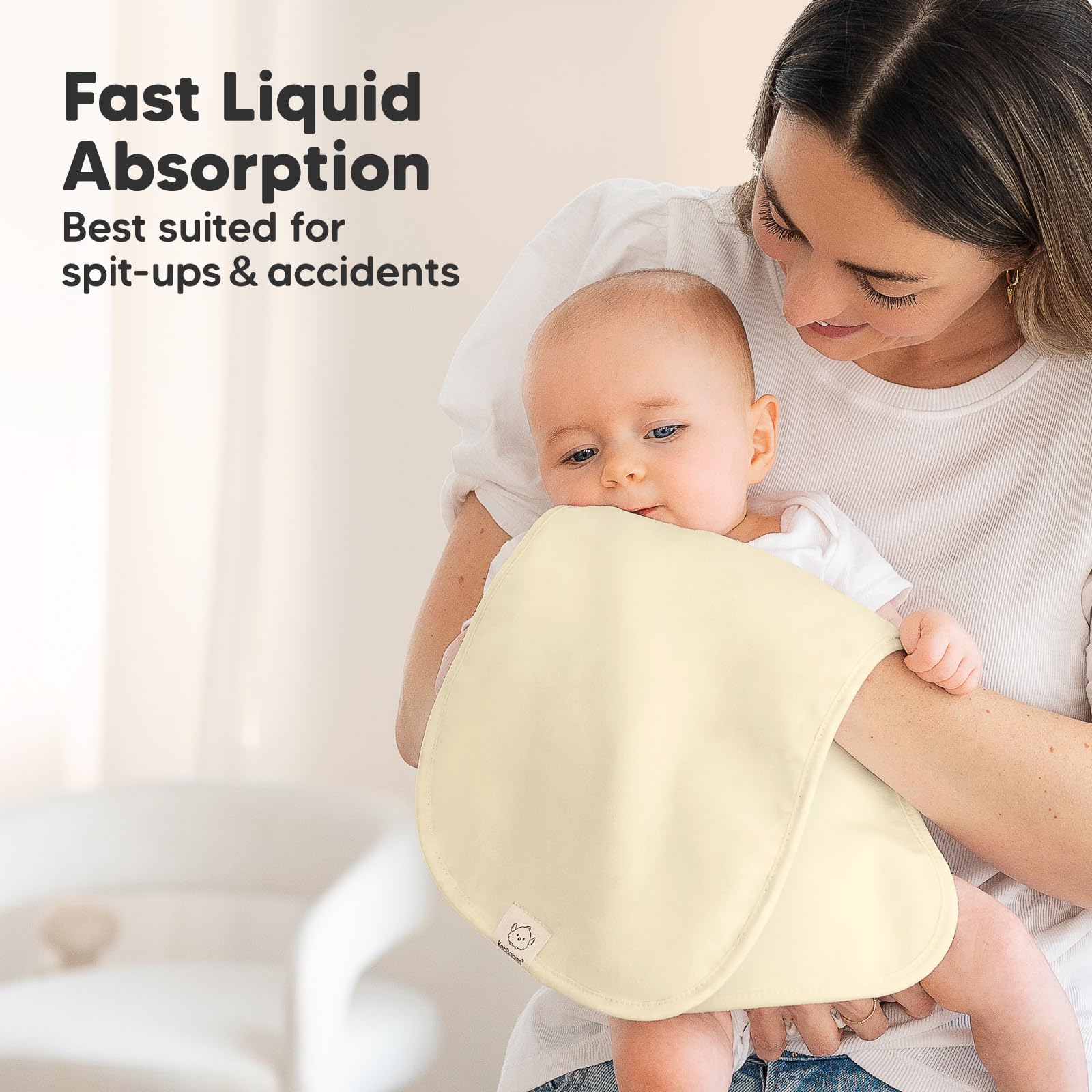 KeaBabies burp cloths are gender-neutral for any outfit