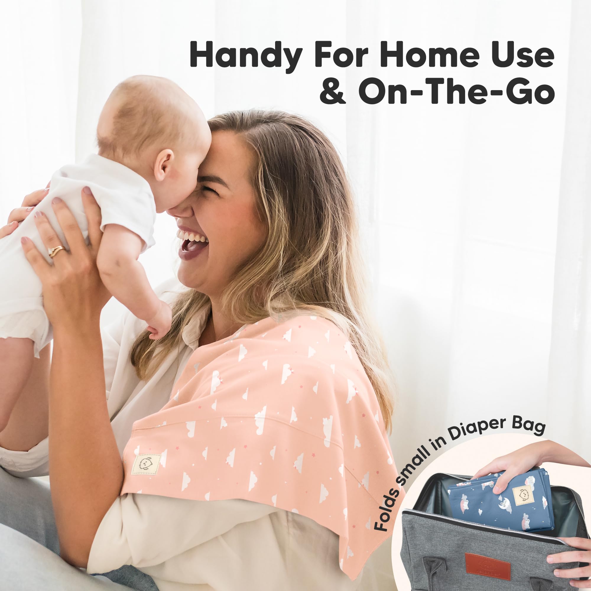 KeaBabies organic burp cloths with gender-neutral design