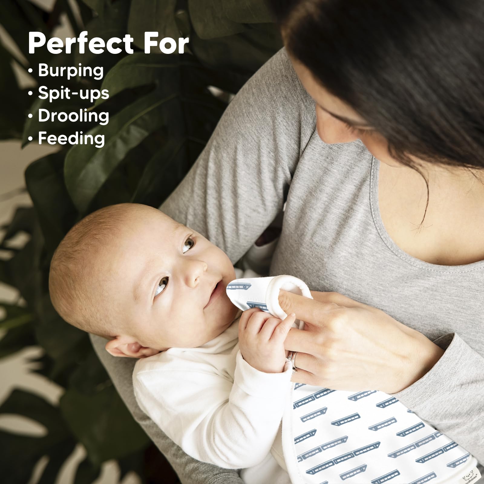 KeaBabies burp cloths offer gender-neutral styling for daily use