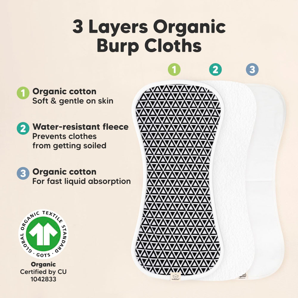 Texture of organic cotton fabric used in KeaBabies burp cloths