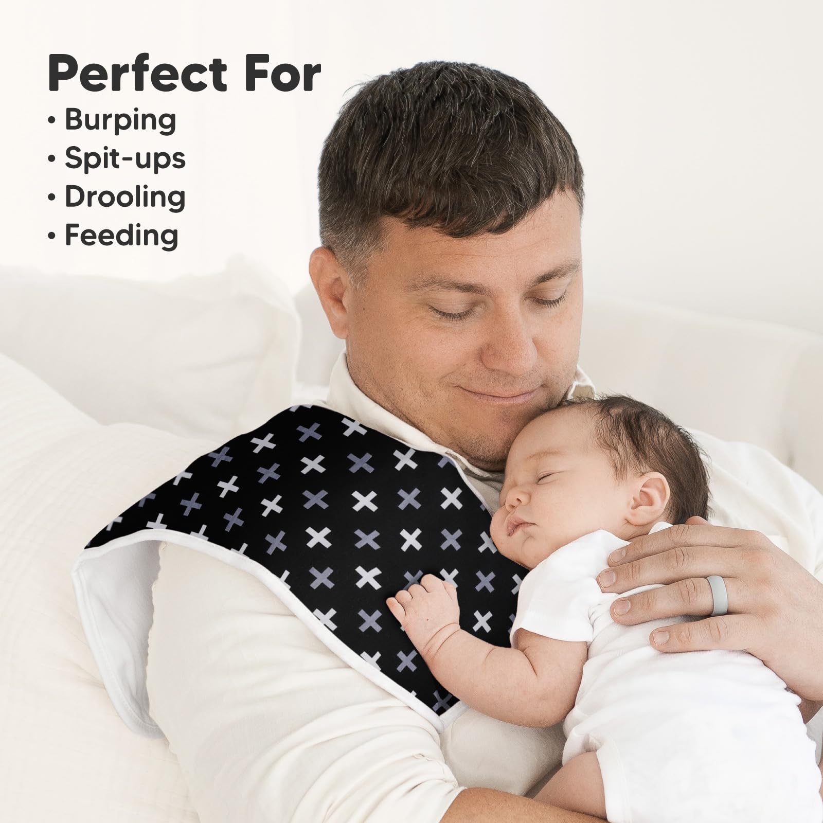 Unisex KeaBabies burp cloths blend with any outfit