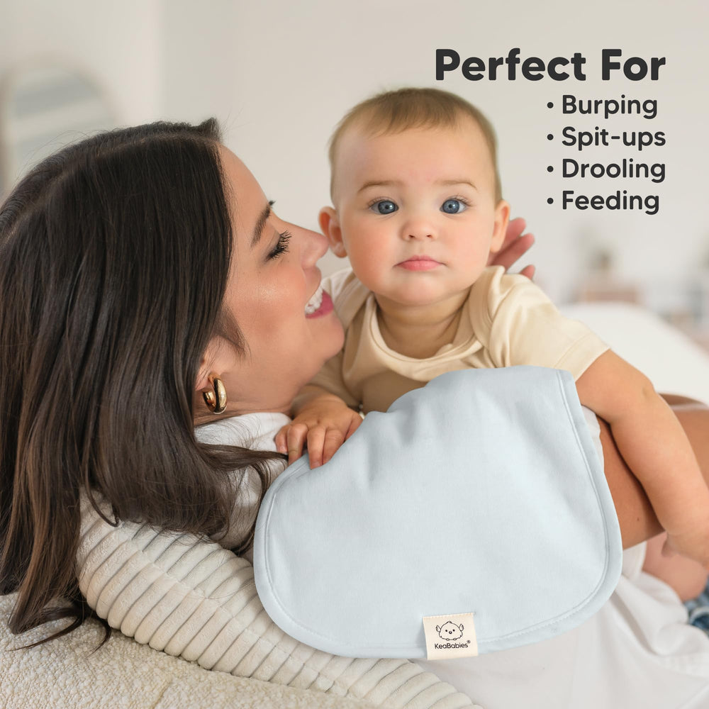 KeaBabies unisex burp cloths coordinate with any outfit for everyday use.