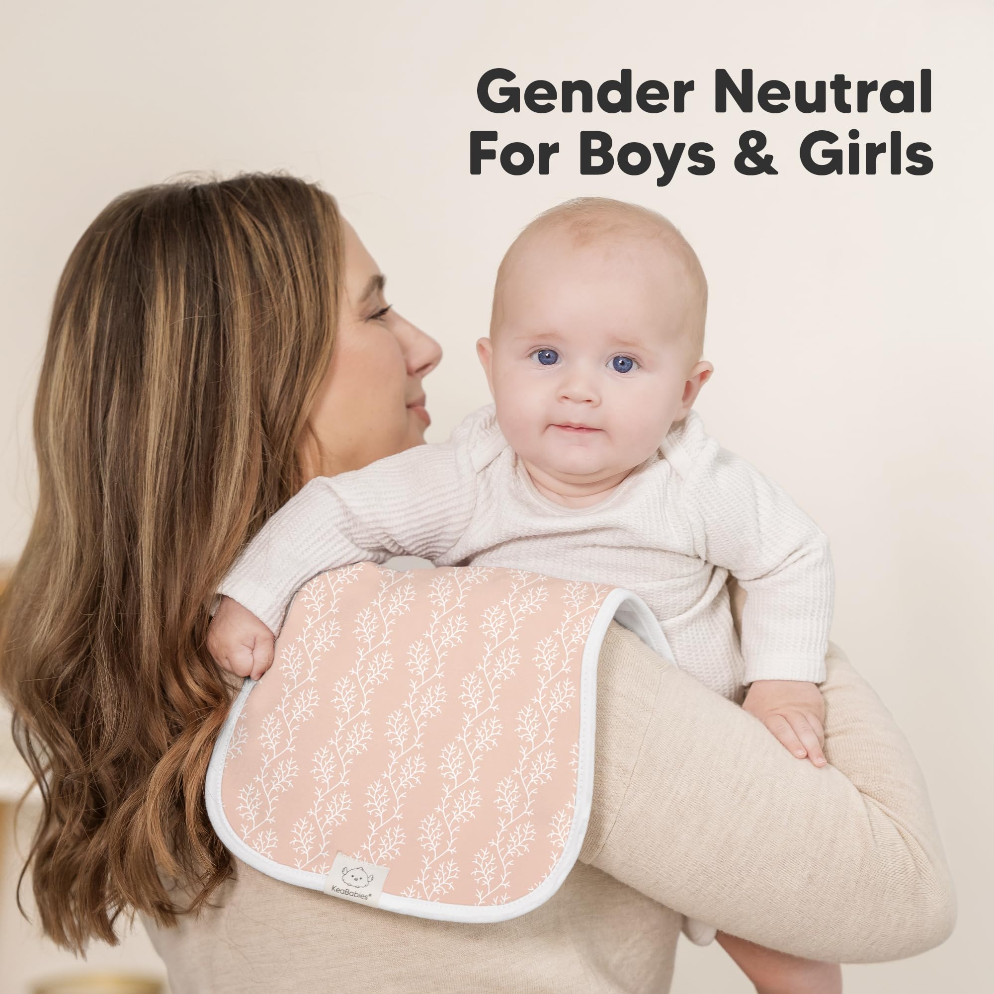 KeaBabies Organic Burp Cloths easy-care and quick wash.