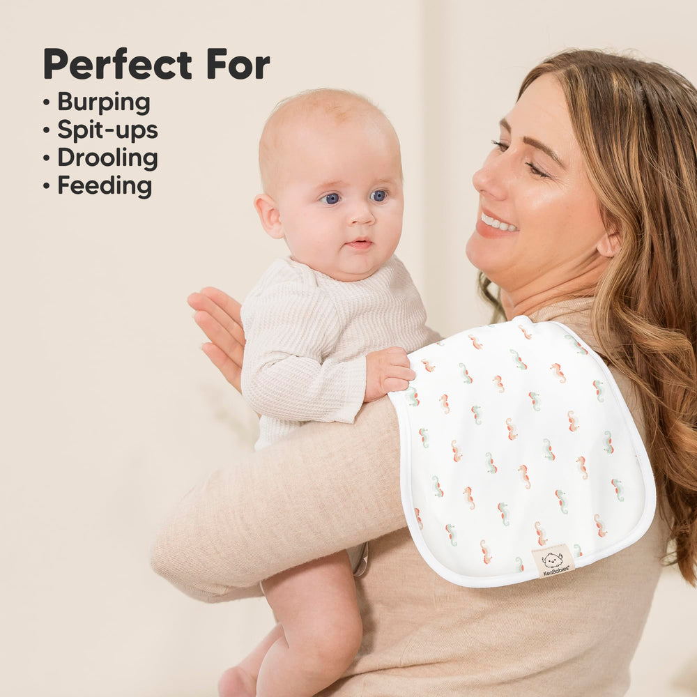 KeaBabies Organic Burp Cloths GOTS-certified cotton feels gentle on skin.