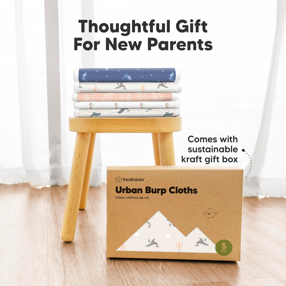KeaBabies Organic Burp Cloths practical baby-care accessory.