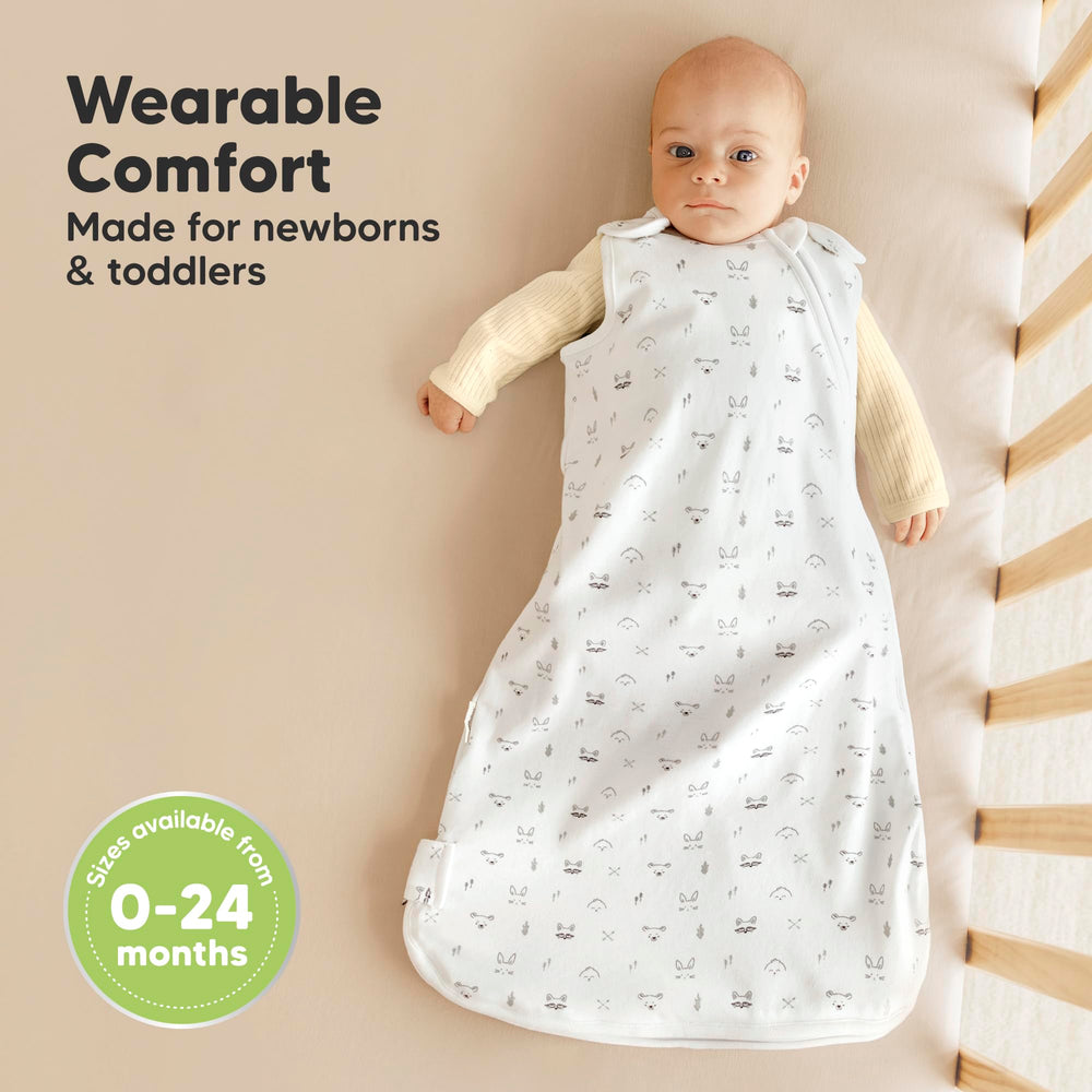 KeaBabies Organic Cotton 0.5 TOG material is lightweight and breathable.