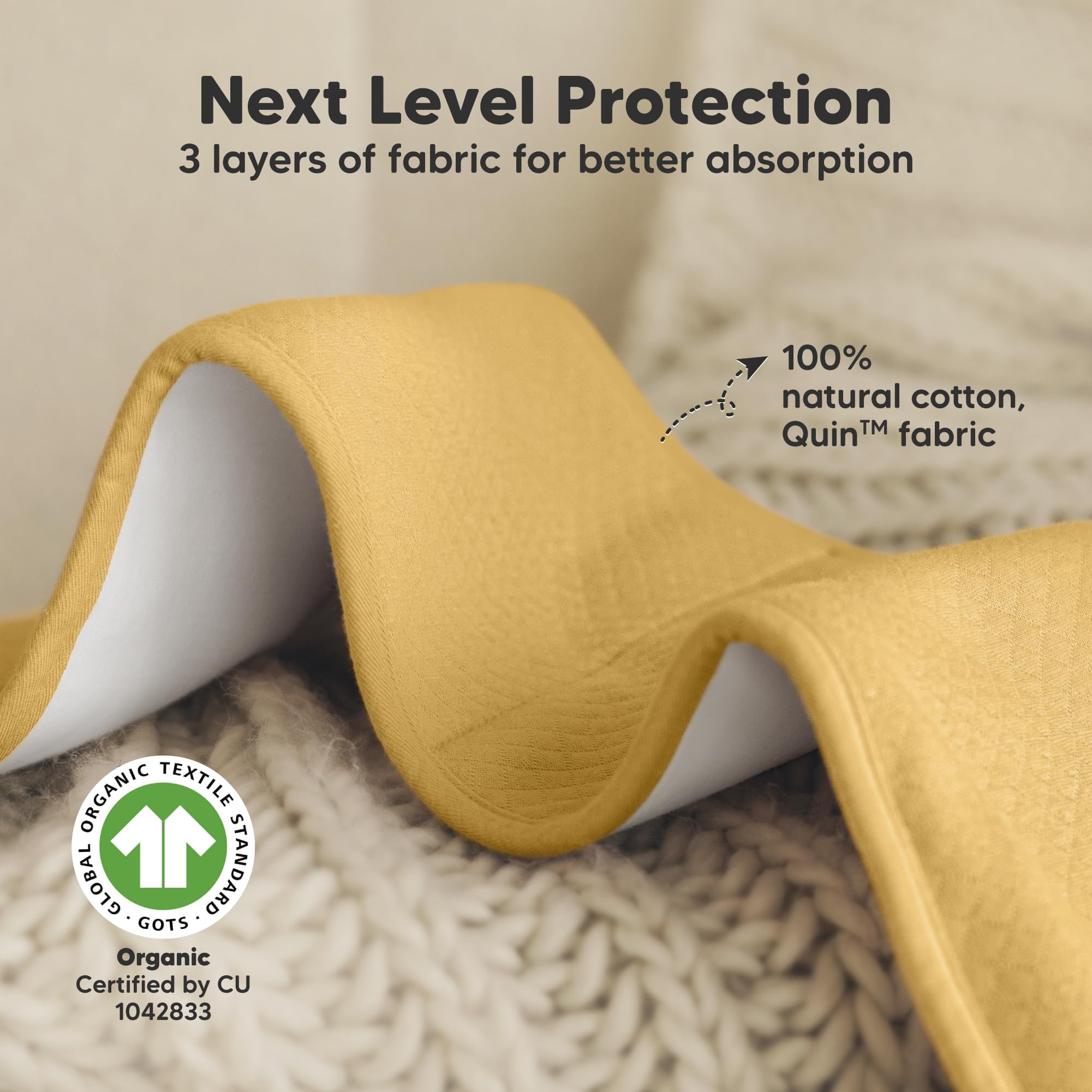 KeaBabies Organic cotton backing offers gentle skin touch