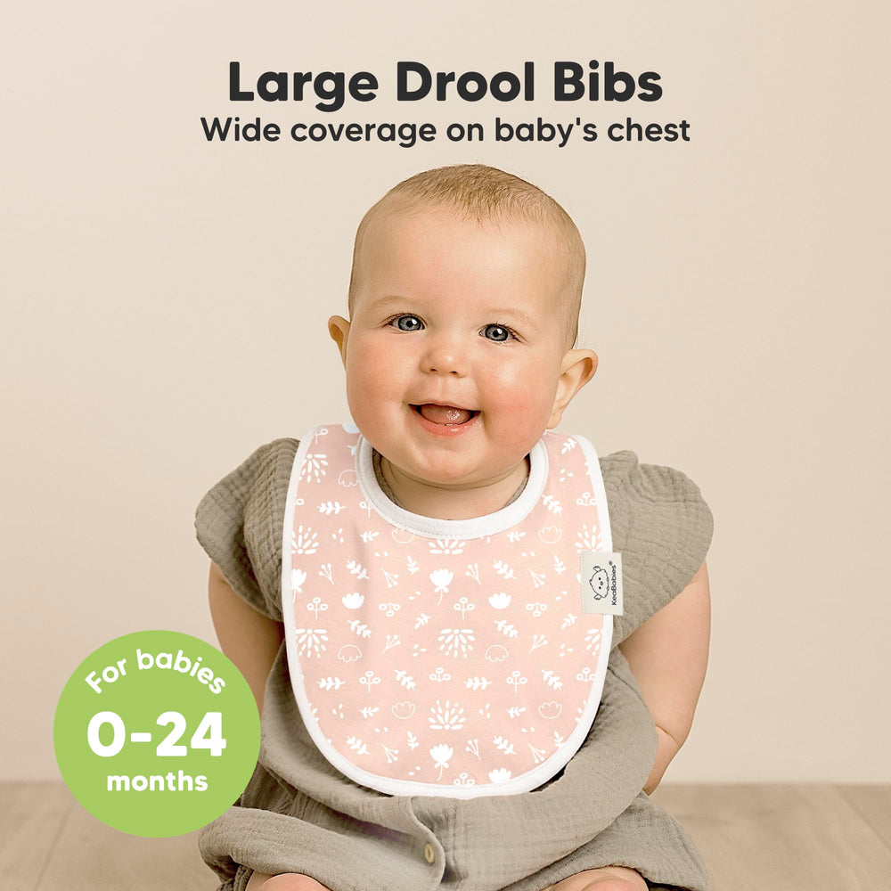 KeaBabies organic cotton bib with waterproof backing for all-day absorbency