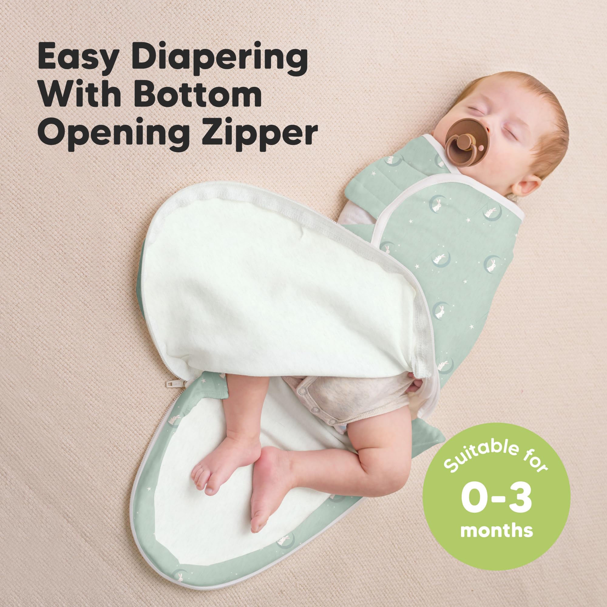 KeaBabies Organic Cotton breathable fabric keeps baby comfortable in all seasons.