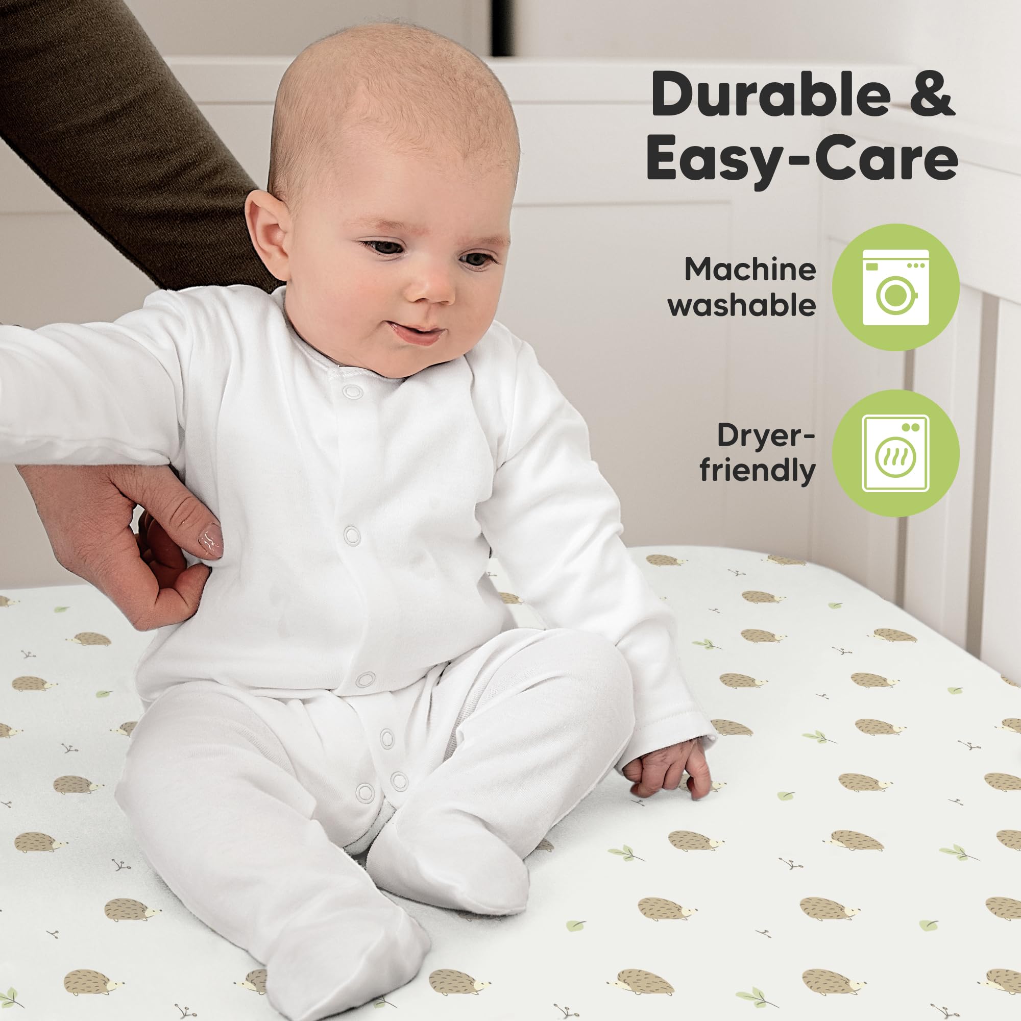 KeaBabies organic cotton fabric keeps baby cool and comfortable.