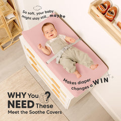 KeaBabies organic cotton changing pad cover closeup showing soft breathable weave.