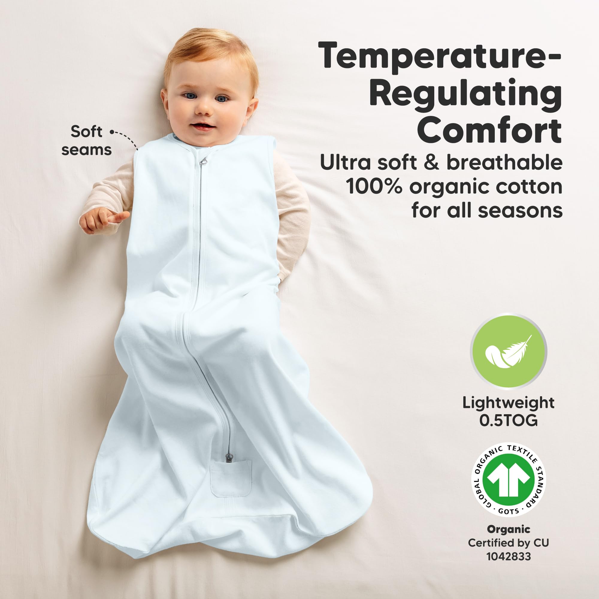 Durable organic cotton fabric stays soft after washing cycles