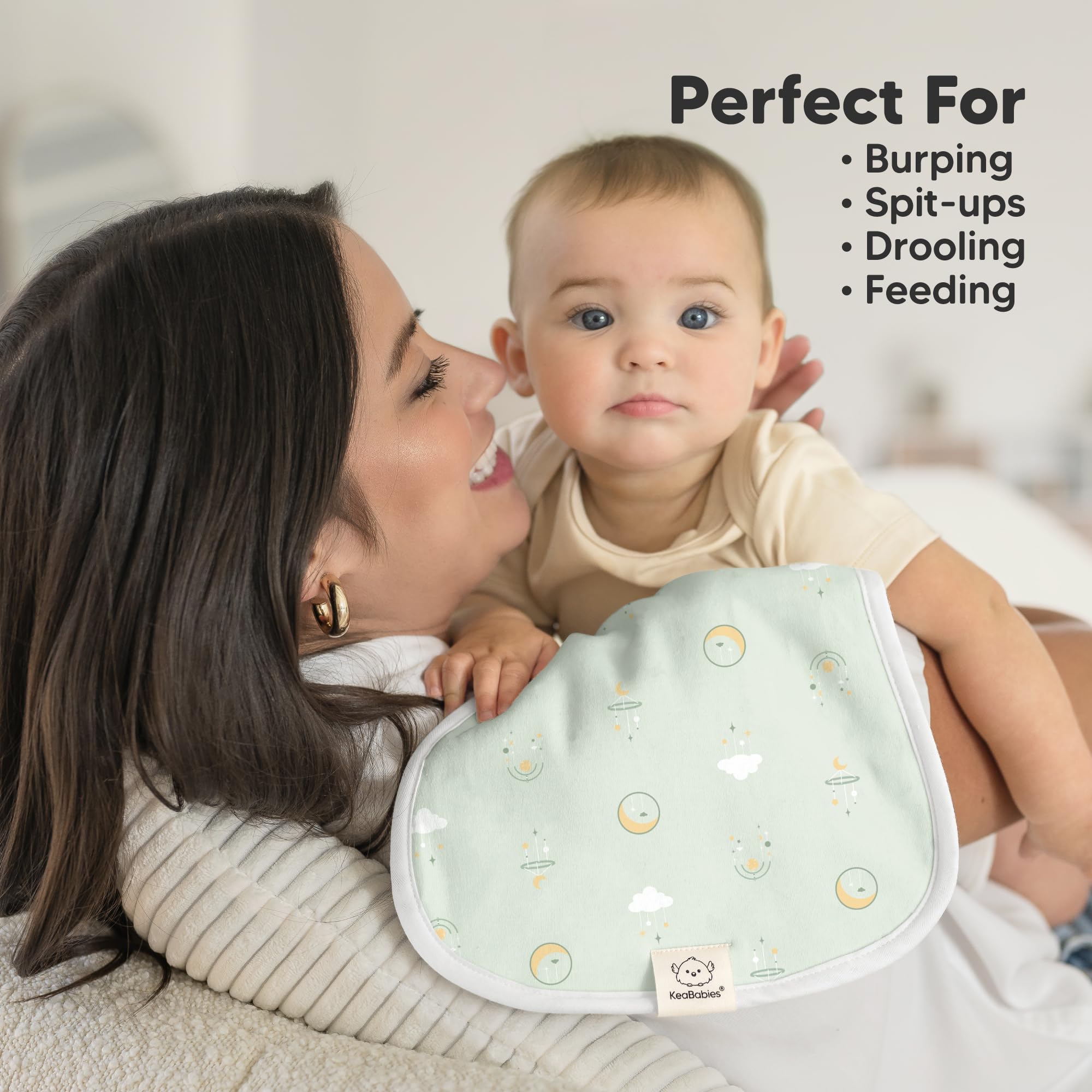 KeaBabies organic cotton fabric with GOTS certification feels breathable and safe.