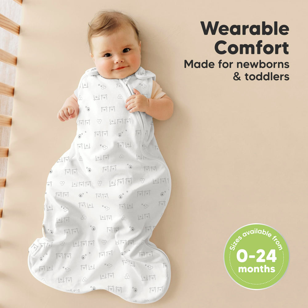 KeaBabies organic cotton sleep sack close-up showing soft, breathable fabric.