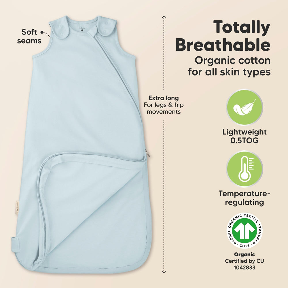 KeaBabies organic cotton sleep sack is soft, breathable, and year-round suitable.