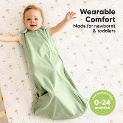 KeaBabies organic cotton sleep sack highlighting soft fabric and safe, snug design