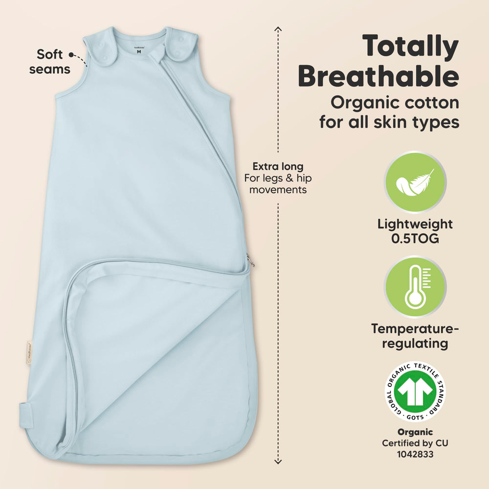 KeaBabies organic cotton sleep sack, soft fabric gentle on skin