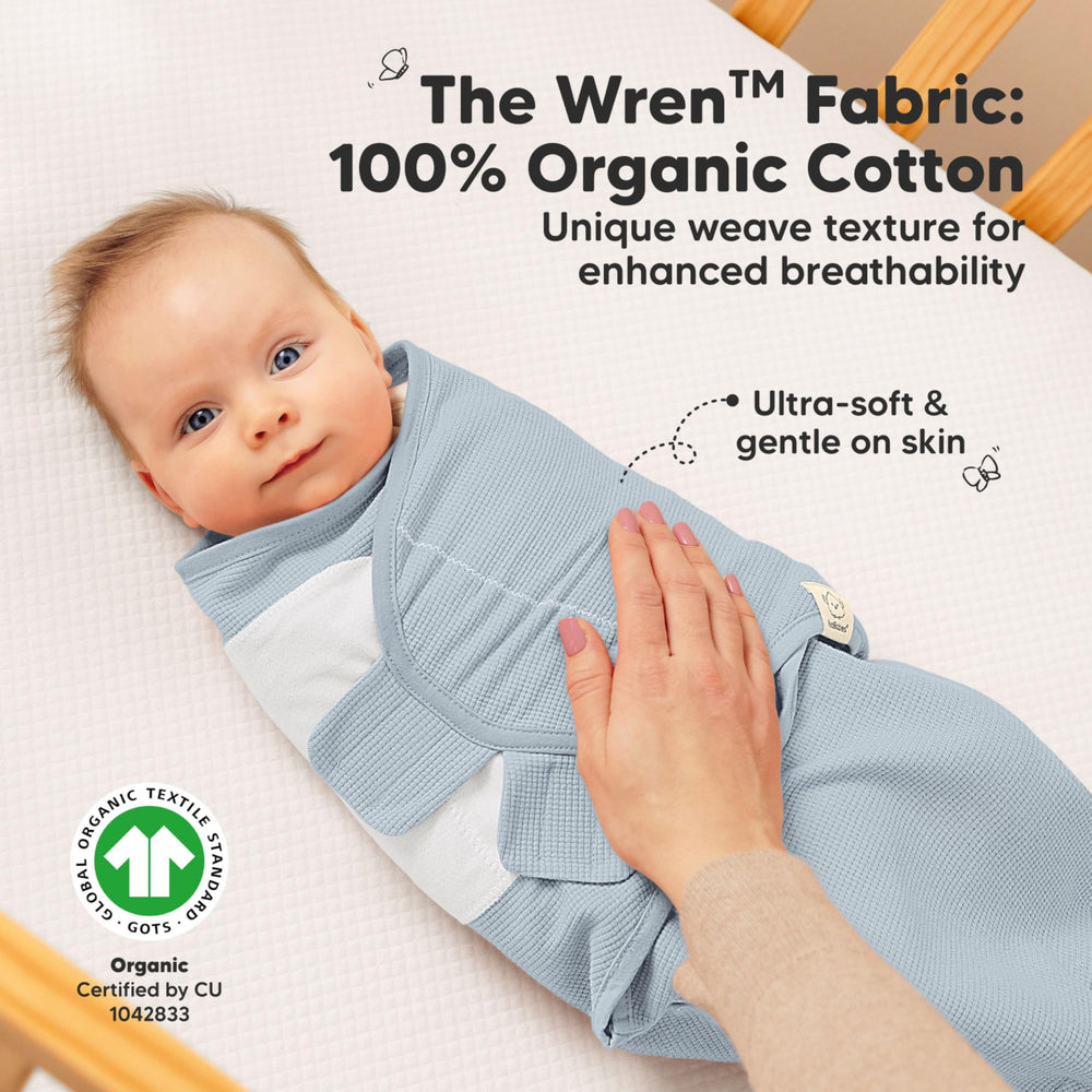 KeaBabies Organic Cotton waffle-knit fabric delivers breathable softness for baby skin.