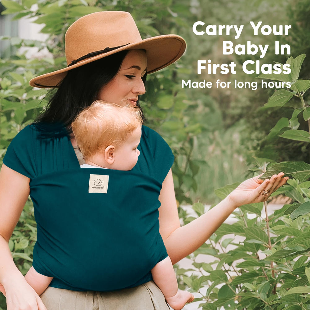 KeaBabies Original wrap enables hands-free bonding while strolling.