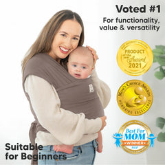 KeaBabies Original Wrap Carrier features ergonomic design for balanced weight.