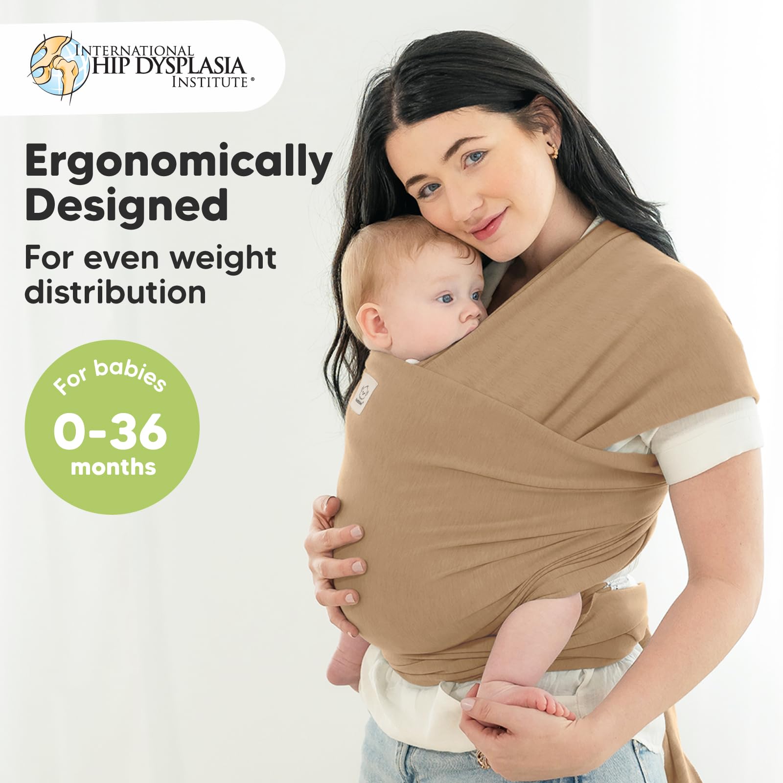 KeaBabies original wrap: ergonomic support for comfortable babywearing.