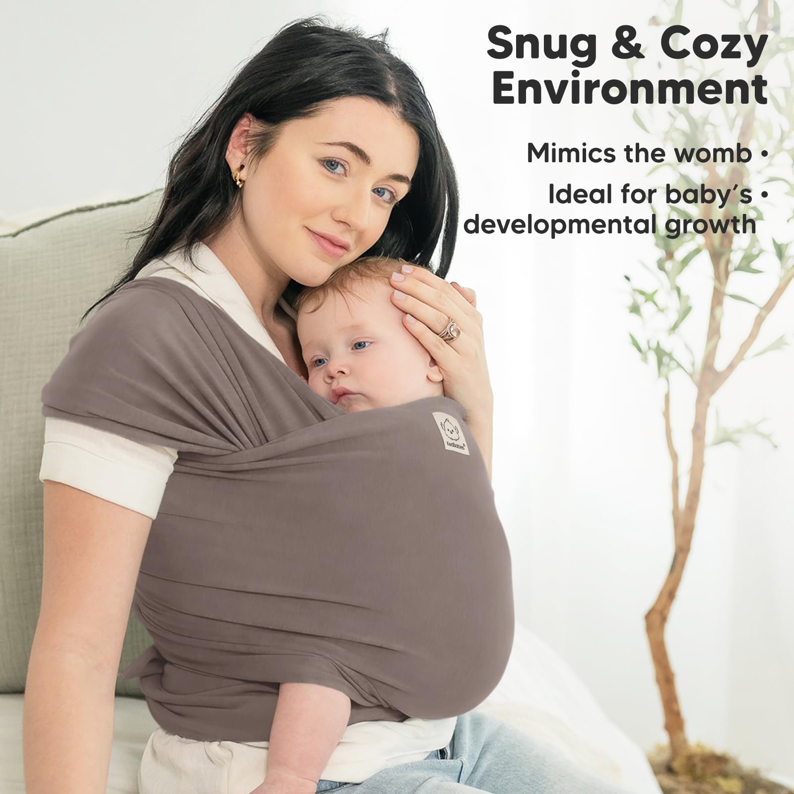 KeaBabies Original Wrap Carrier supports multiple uses, including nursing cover.