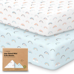 Keababies pack n play sheets 38x26 set for secure fit on portable cribs