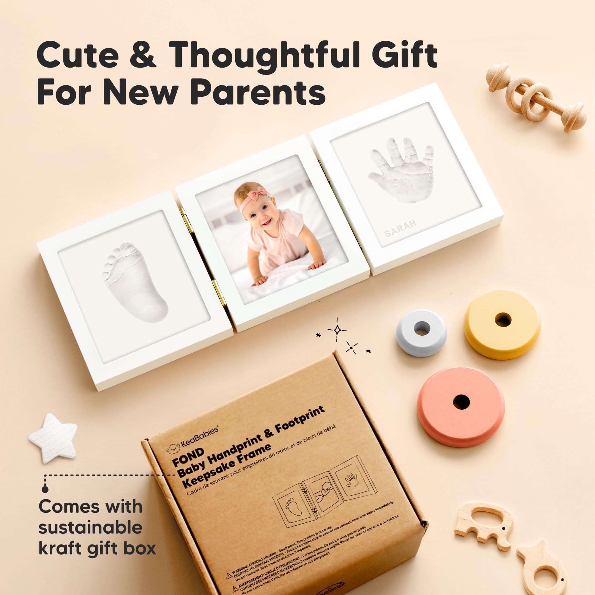 KeaBabies paw print kit for capturing pet prints alongside baby keepsakes.