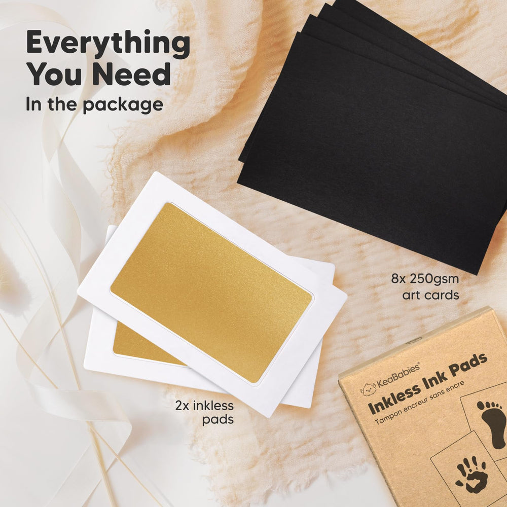 KeaBabies paw print kit for pets creates a clean paw imprint with minimal mess.