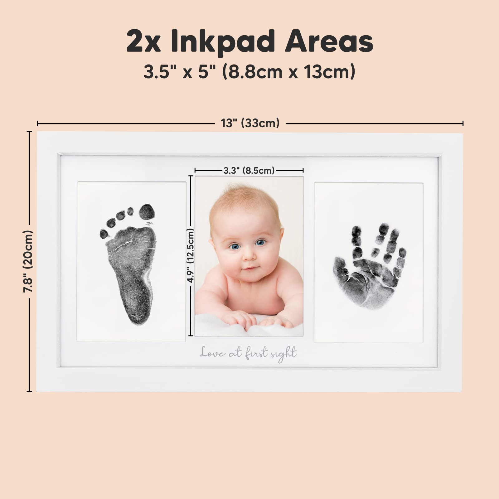 KeaBabies paw print kit no ink contact for pets keepsake
