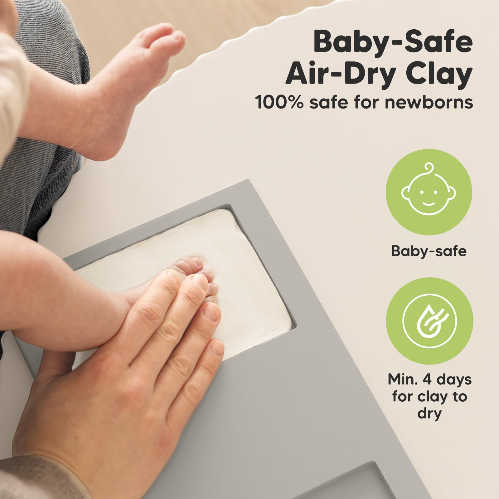 KeaBabies paw print option to capture pet and baby memories together.
