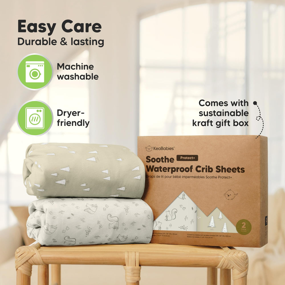 KeaBabies Pine Grove soft-texture fabric closeup ideal for sensitive skin.