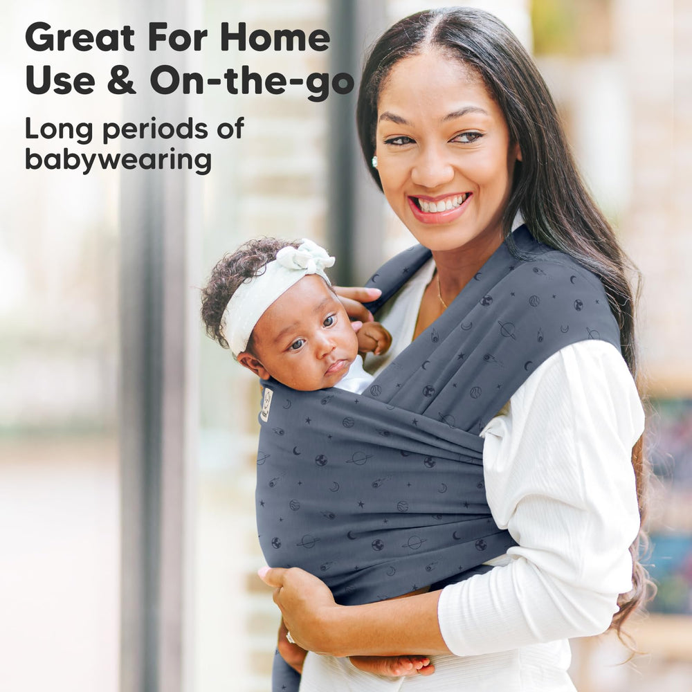 KeaBabies Planets design baby carrier adds playful charm with practical use.