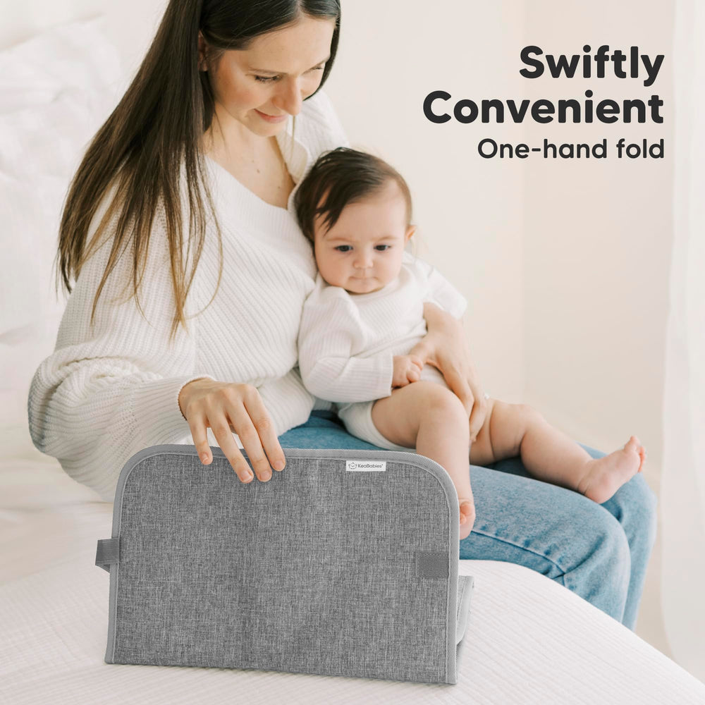 KeaBabies portable changing pad fits in a diaper bag