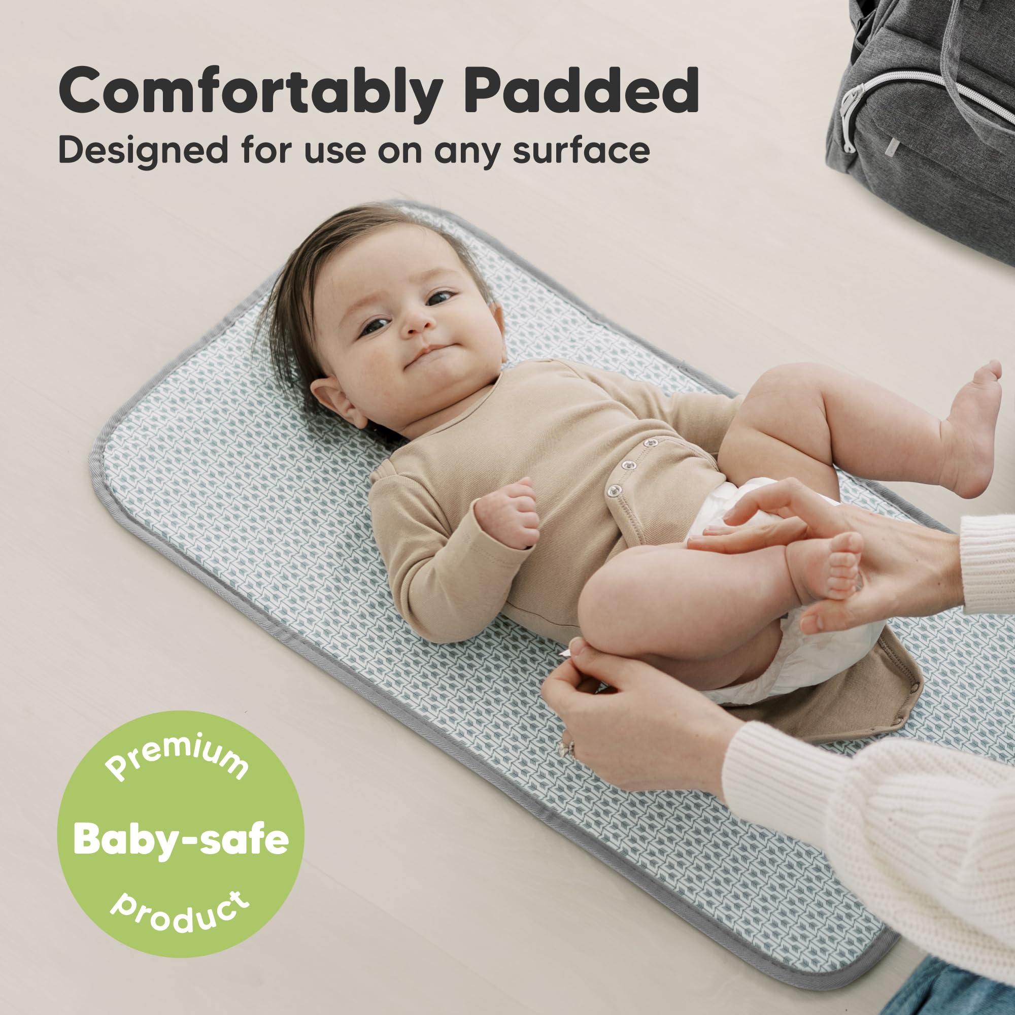 KeaBabies portable changing pad durable seams for everyday use