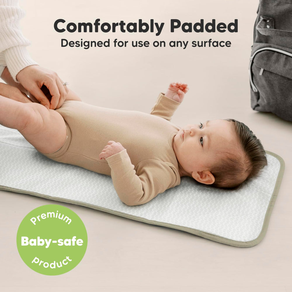 KeaBabies changing pad with durable sewn edges for long-lasting use.