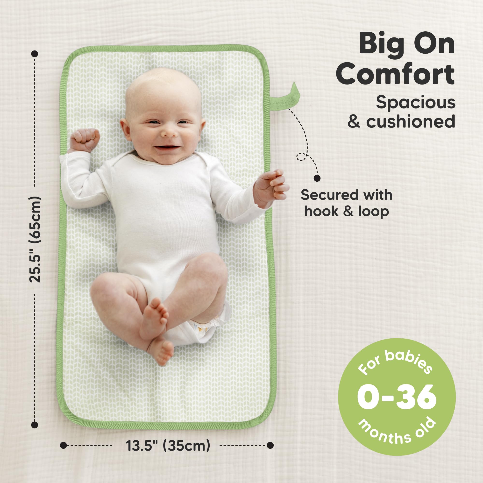 KeaBabies waterproof surface for quick and simple cleaning