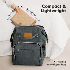 KeaBabies portable changing pad folded compact fits in diaper bag