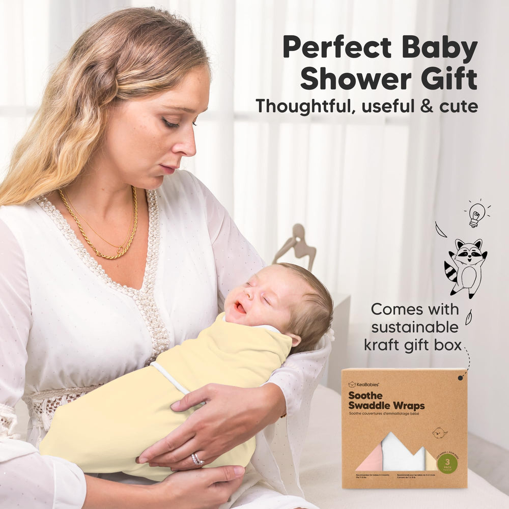 KeaBabies Portable Swaddle Daffodil, lightweight option for on-the-go care