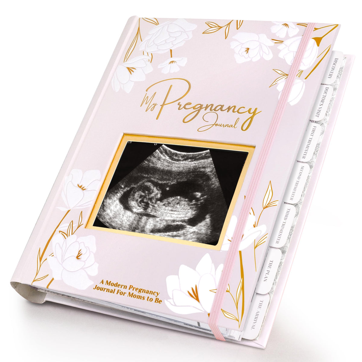KeaBabies pregnancy journal in blush hard cover offers an elegant keepsake design