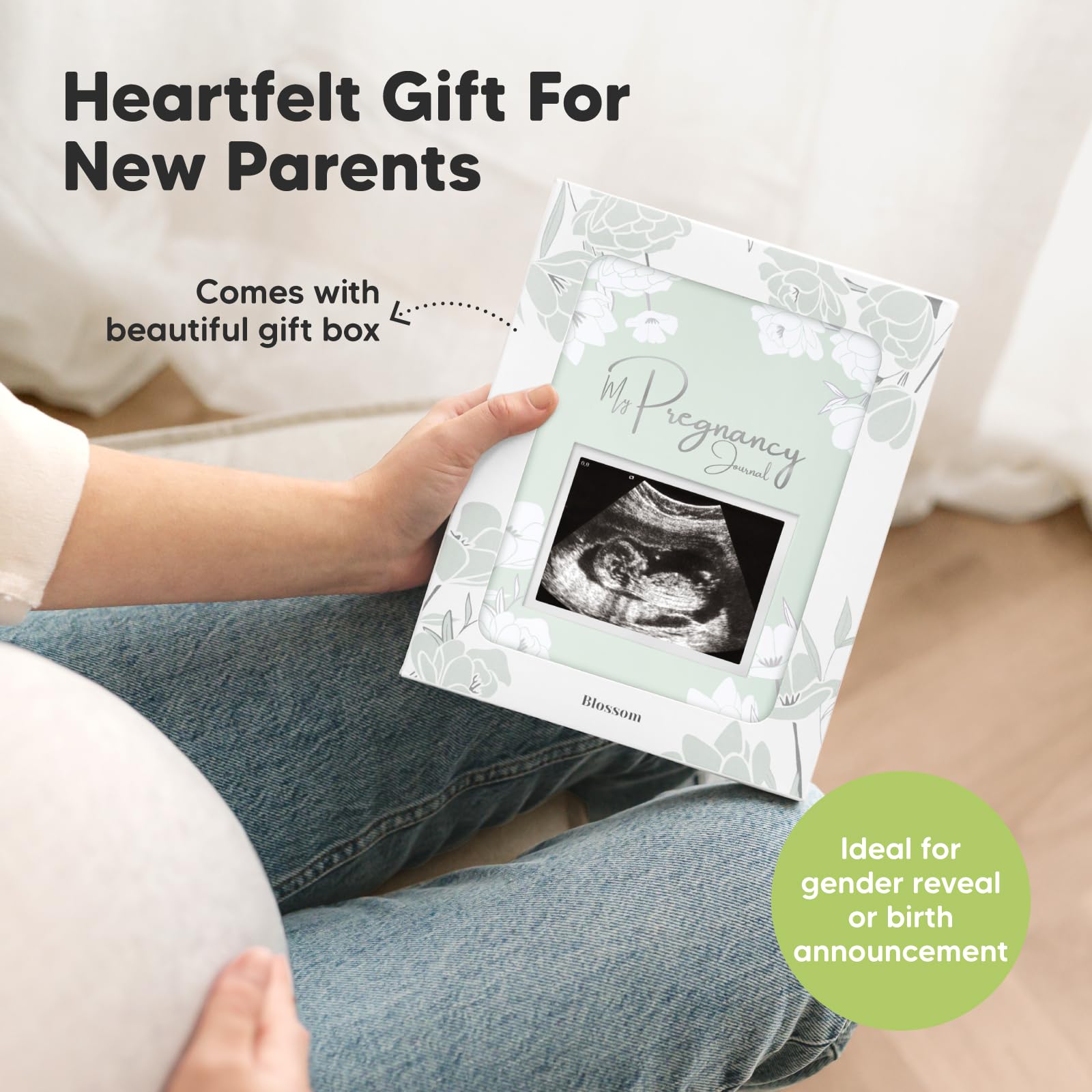 Gift-ready box presentation for the KeaBabies pregnancy journal