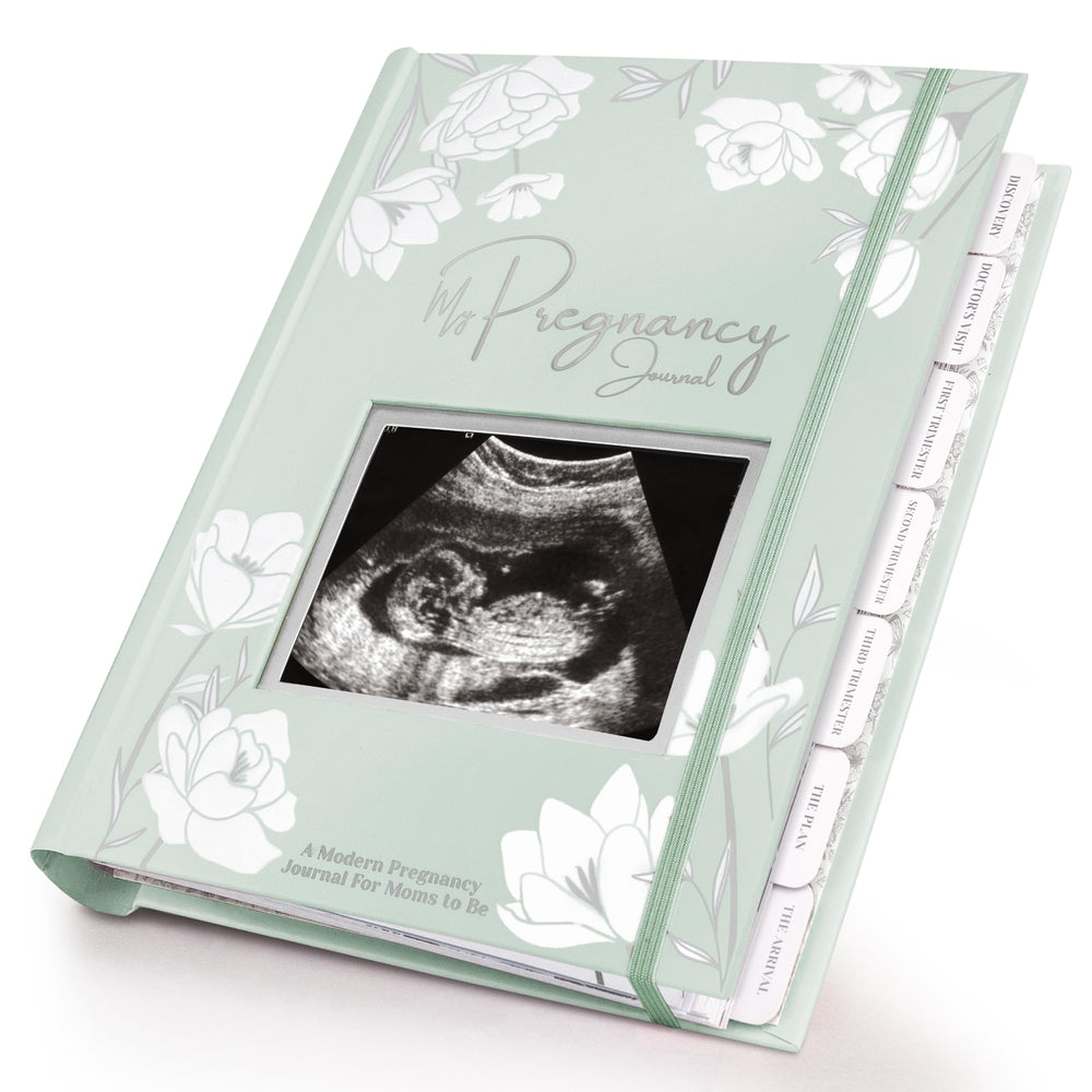 KeaBabies pregnancy journal sage cover, sturdy hardback keepsake for milestones