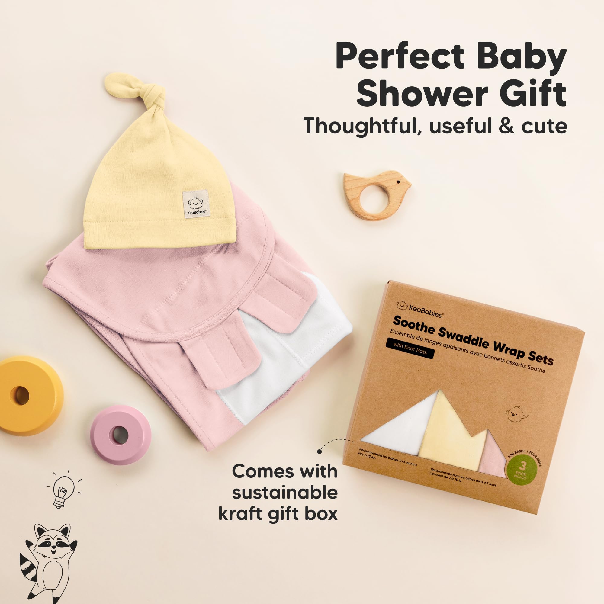 KeaBabies premie-friendly sleep sack image conveys cozy wrap for tiny tots