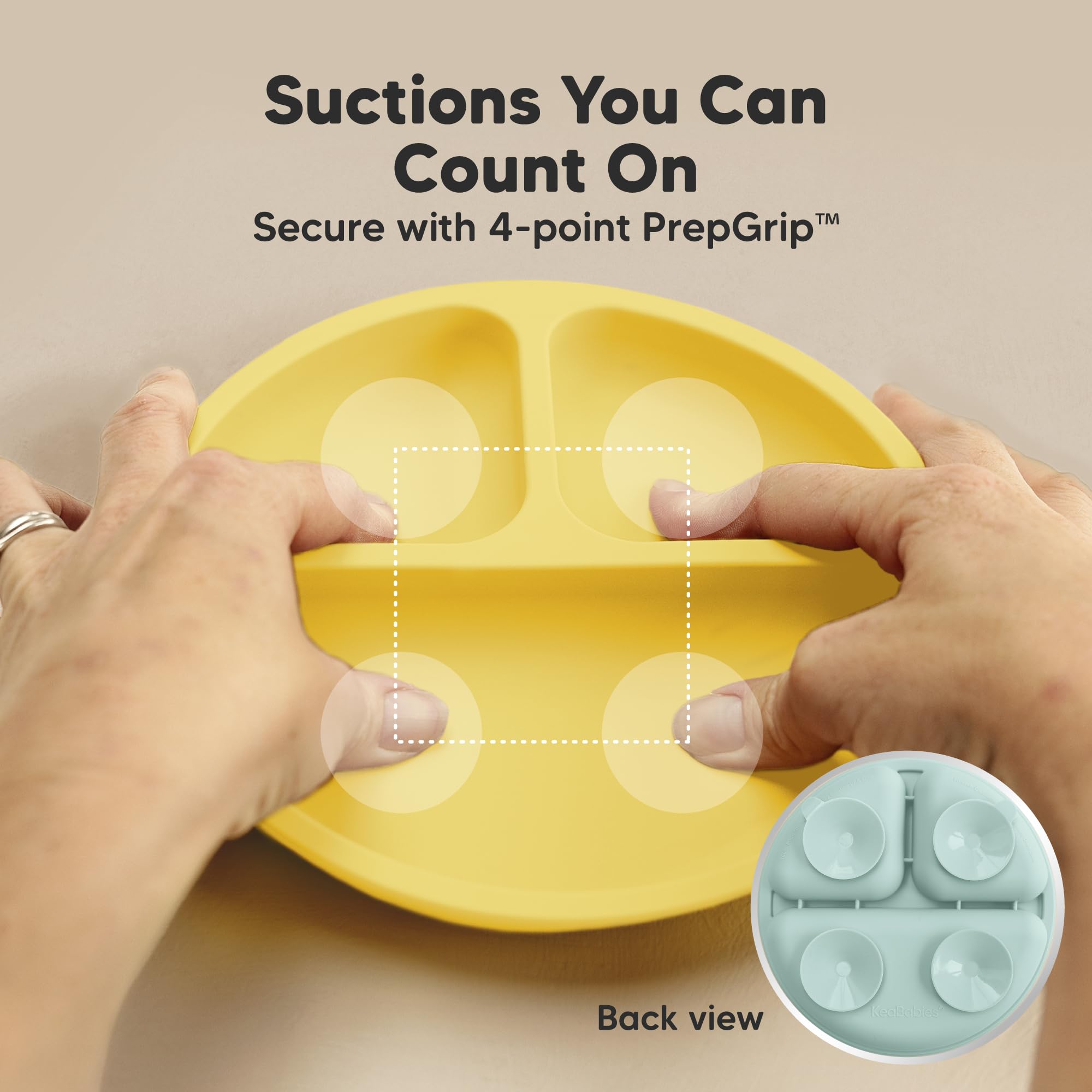 KeaBabies prepgrip-suction-tabs grip smooth surfaces securely and lift tabs for easy removal.