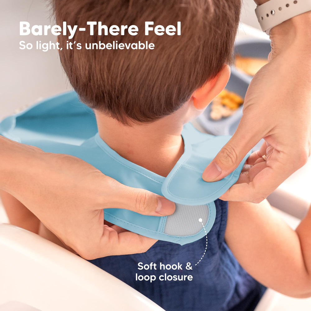 KeaBabies Presto bib adjustable neck grows with your child.