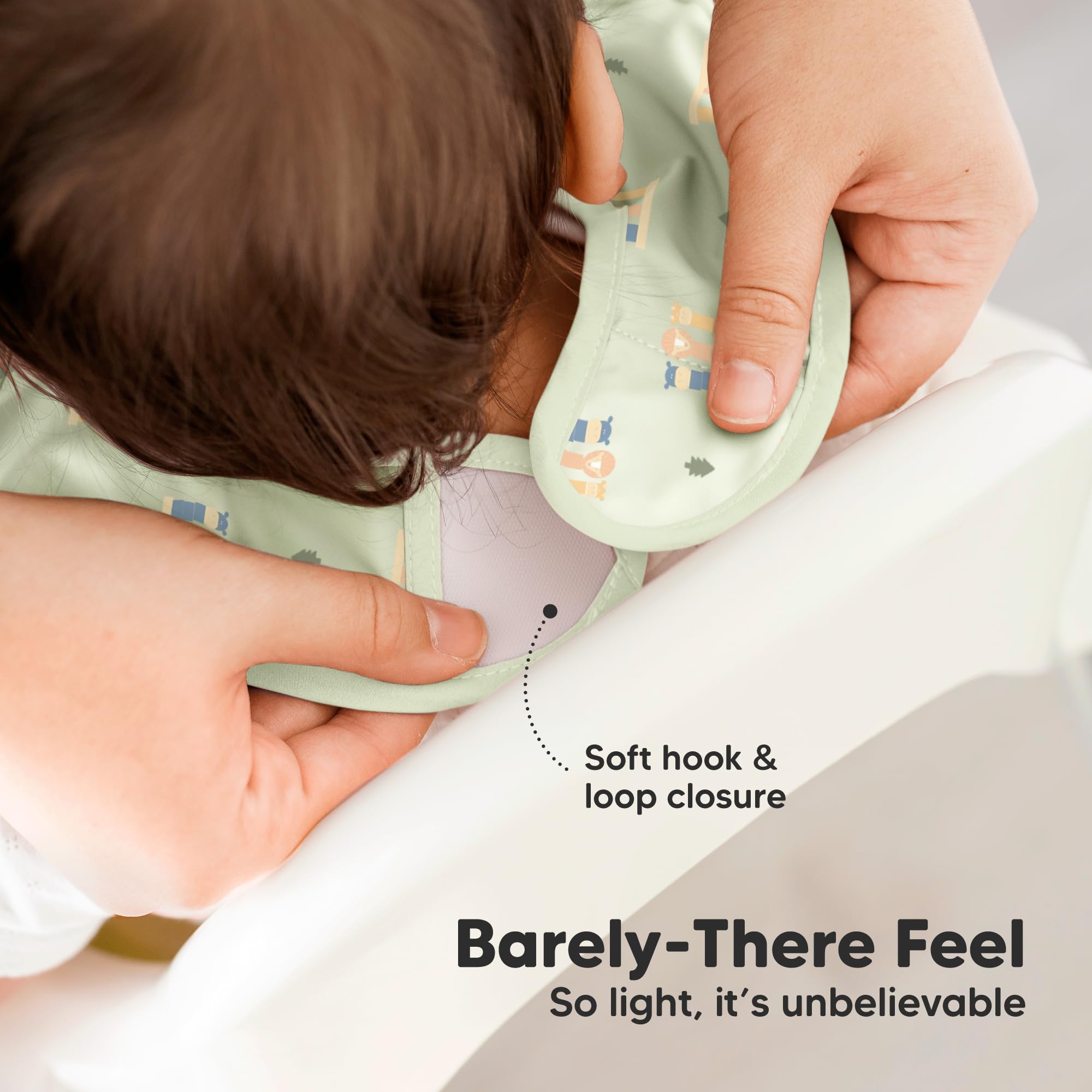KeaBabies Presto bib features adjustable neckline to grow with baby