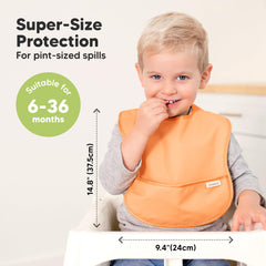 KeaBabies Presto bib: covers upper chest and shoulders to protect outfits